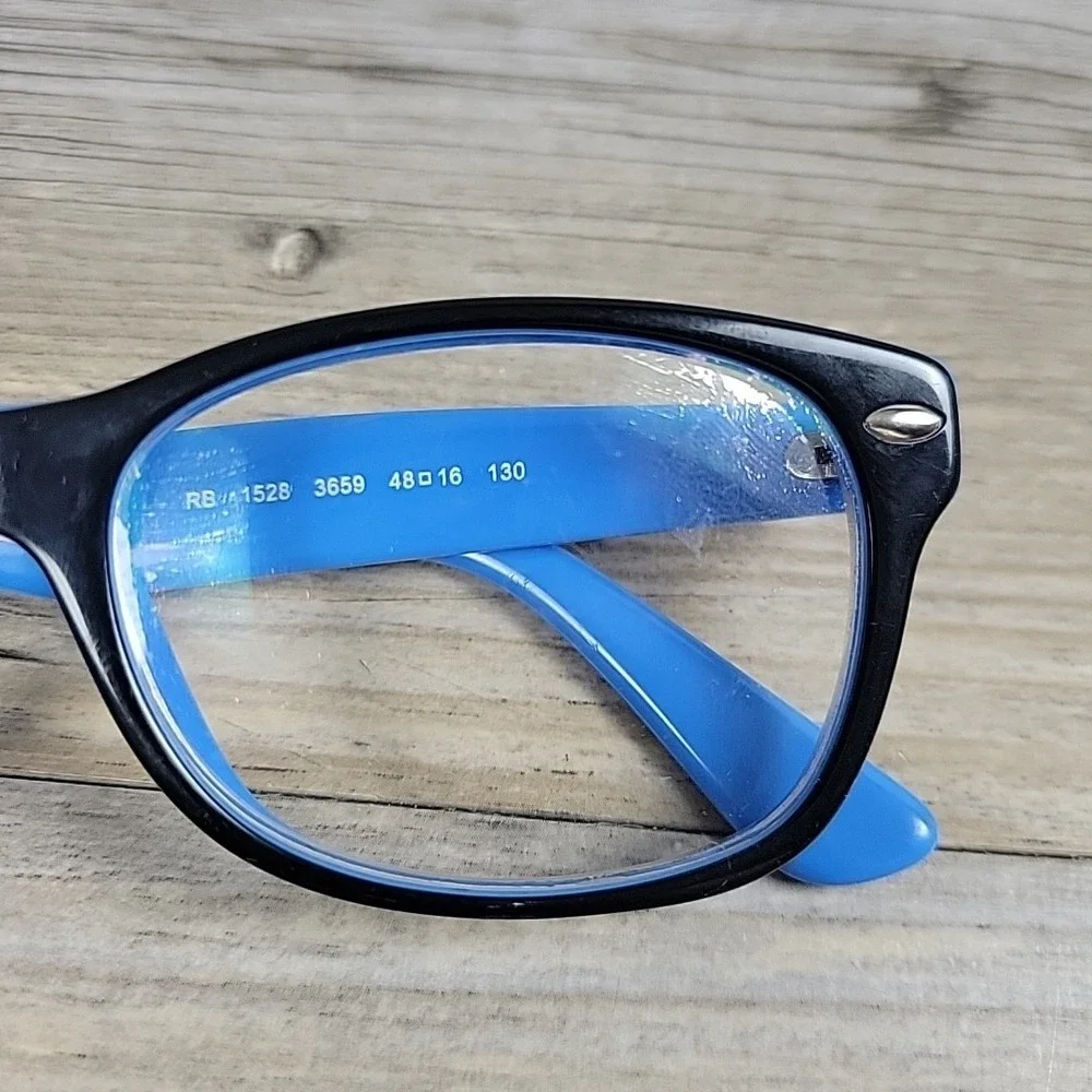 Ray-Ban Junior Eyeglasses RB‎ 1528 3659 48-16 130mm Black Blue Frames Only Kids